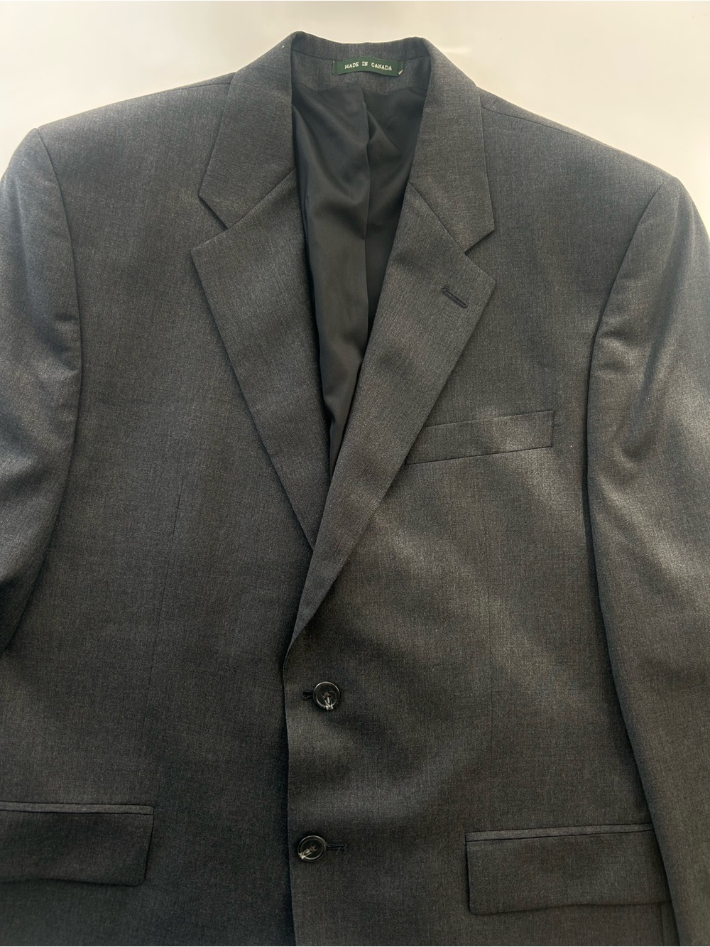 Ralph Lauren Men's Black Classic Two-Button Blazer Size 42R